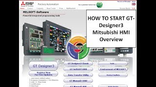 HOW TO START GT Designer3 Mitsubishi HMI Overview [upl. by Nulubez294]