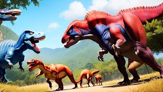 🔴Satisfying Jurassic World Evolution 2  Trex Dilophosaurus Spinosaurus Karnotaurus Triceratops [upl. by Nilrev]