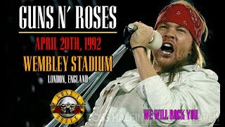 Queen w Axl Rose  April 20th 1992  Freddie Mercury Tribute Concert We Will Rock You [upl. by Zoarah]