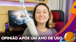 ESCOVA ELÉTRICA ORAL B VITALITY 100 PRECISION CLEAN OPINIÃO APÓS 1 ANO DE USO [upl. by Ponton]