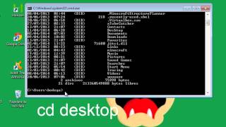 Como crear carpetas en el escritorio con cmd MSDOS [upl. by Malamud989]