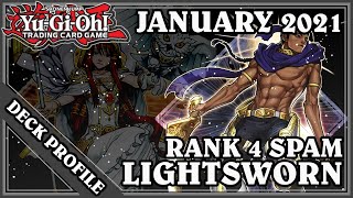 YuGiOh TCG  Lightsworn Rank 4 Spam Toolbox Deck Profile  January 2021 [upl. by Nnainot]