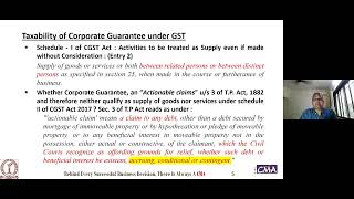 quotGST on Corporate Guarantee quot [upl. by Notirb]