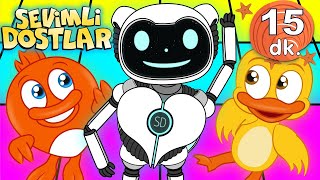 Robot Dansı şarkısı ile 15 dk Sevimli Dostlar Bebek Şarkıları  Adisebaba TV Nursery Rhymes [upl. by Roots]