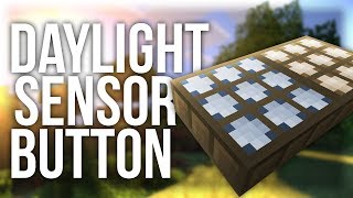 How to Build a Daylight Sensor Button in Minecraft [upl. by Aluin]