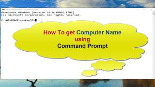 How to find computer name in windows 10 using command prompt [upl. by Hazel88]