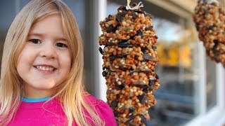 How To Make a Pine Cone Bird Feeder Crafts for Kids 5 [upl. by Arrait]