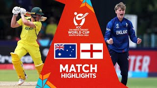 Australia v England  Match Highlights  U19 CWC 2024 [upl. by Upali]