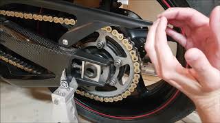 Yamaha R1 Motorcycle Chain Tension [upl. by Anaitsirc]