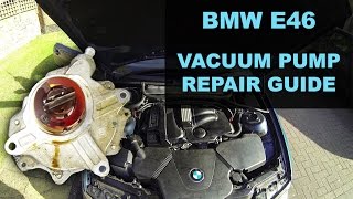 BMW E46 Vacuum Pump Repair [upl. by Haibot]