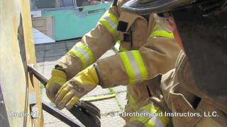 Forcible Entry Conventional Outward Opening Door  Extending Leverage with a 6 Hook amp Halligan [upl. by Midan221]