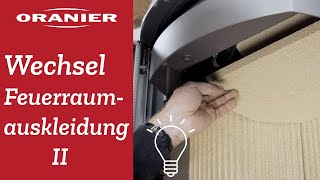 ORANIER  Feuerraumauskleidung mit 2 Zugumlenkplatten selbst wechseln [upl. by Annehsat]