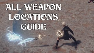 NieR Automata  All Weapon Locations Guide [upl. by Ecraep]