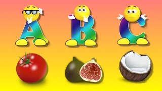 Learn Fruits amp Vegetables  Alphabet Game [upl. by Atiekan]