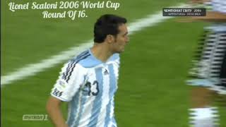 Lionel Scaloni Playing For Argentina In 2006 World Cup vs Mexico Lionel Scaloni y Messi jugando [upl. by Enywad524]