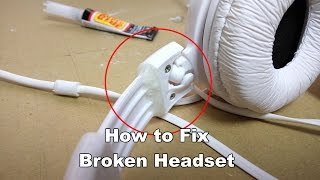 How to Fix Broken Headset with Superglue and Baking Soda [upl. by Ahsikad]