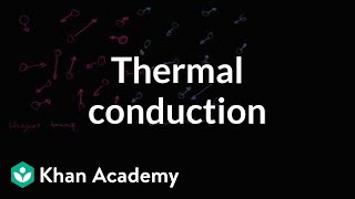 Thermal conduction  Thermodynamics  Physics  Khan Academy [upl. by Ahsinna535]