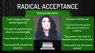 DBT Distress Tolerance Skill Radical Acceptance [upl. by Nileak]