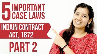 5 Important Cases of Indian Contract Act 1872  Part 2 [upl. by Atinihc554]