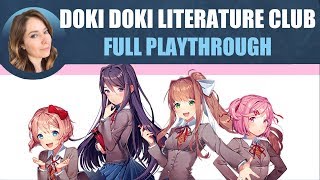 Lets Play Doki Doki Literature Club  Blind Full Playthrough [upl. by Leatri316]