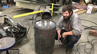 V10 Gasifier Build Hay Filter Barrel [upl. by Kcirdek]