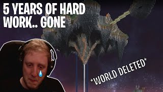 Minecraft Streamers Dying amp Losing Their Hardcore Worlds emotional [upl. by Arahat]