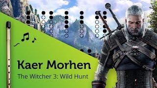 Kaer Morhen The Witcher 3 Wild Hunt on Tin Whistle D  tabs tutorial [upl. by Anwahsad]