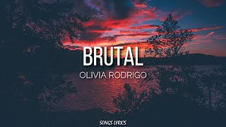 Olivia Rodrigo  brutal Lyrics [upl. by Leahcam]