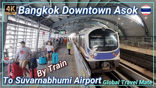 Airport Rail Link BTS Skytrain Station Phaya Thai Walk Bangkok  Thailand 🇹🇭 4K [upl. by Placia952]