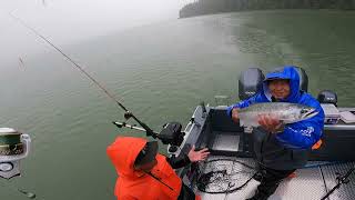 2021 hewescraft ALASKAN 250 hard spring king salmon strike in Alaska [upl. by Sybyl]