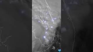 Satellite imagery shows lightning strikes in Florida from Hurricane Milton [upl. by Caldeira]