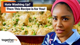 Nadiyas Delicious amp Easy Chicken and Rice  Nadiyas Family Favourites [upl. by Jeroma]