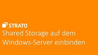 Shared Storage auf dem Windows Server einbinden  STRATO Tutorial [upl. by Ahsinor]