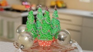 Kerstboom cupcake maken [upl. by Nuhsar]