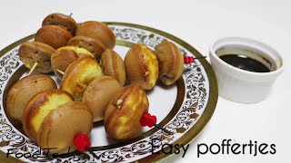 EASY POFFERTJES  Mini cake How to make Easy poffertjes by FoodTech [upl. by Aon720]