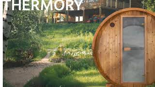 Thermory Barrel Sauna on SaunaMarketplacecom [upl. by Washington]