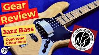 Gear Review 56  N Zagann Jazz Bass com Tone Chambers [upl. by Notsob515]