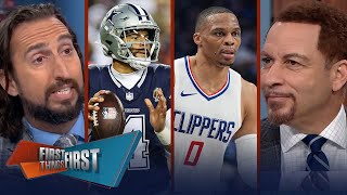 Russell Westbrook expected to join Nuggets Should Dak Prescott be traded  FIRST THINGS FIRST [upl. by Atinek]