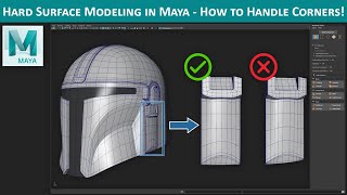 Maya Hard Surface Modeling  How to Handle Corners [upl. by Nagel]