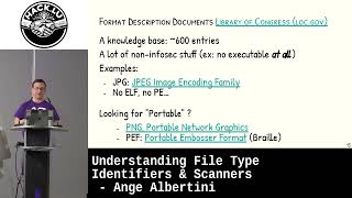 Understanding File Type Identifiers amp Scanners  Ange Albertini [upl. by Ytram]