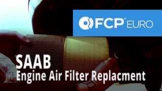 Saab Engine Air Filter Replacement 95 [upl. by Ahsier]