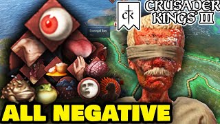 Crusader Kings 3  ALL NEGATIVE TRAITS EXPERIENCE [upl. by Odraner]