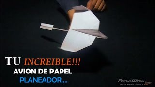 Como Hacer Un AVION DE PAPEL  Avión PLANEADOR  Tutorial En ESPAÑOL [upl. by Sutherland843]