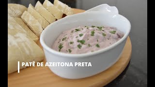 PATÊ DE AZEITONA PRETA  Rápido e Fácil  MÃOS GOURMET [upl. by Noicpesnoc]