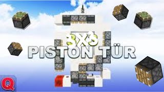 3 mal 3 Minecraft Kolben Piston Tür mit Loch in der Mitte Tutorial Bauanleitung [upl. by Kaufmann]