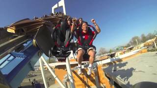 Cedar Point GateKeeper onride cam  Slotting through keyhole towers roller coaster [upl. by Kress]