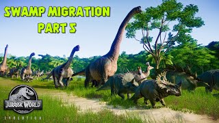 THE GREAT DINOSAUR MIGRATION P5  SWAMP  Jurassic World Evolution [upl. by Ahsiloc]