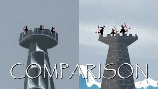 SAMURAI JACK quotThree Blind Archersquot  Shot Comparison [upl. by Dnaleel]