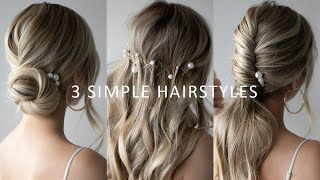 HOW TO EASY Prom Hairstyles 👸🏼 Prom Wedding Bridal Hair [upl. by Ingar]