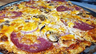 Como preparar pizza de coliflor Chef Roberto Espinal  Recetas saludables  Pizza gluten free [upl. by Cohette]